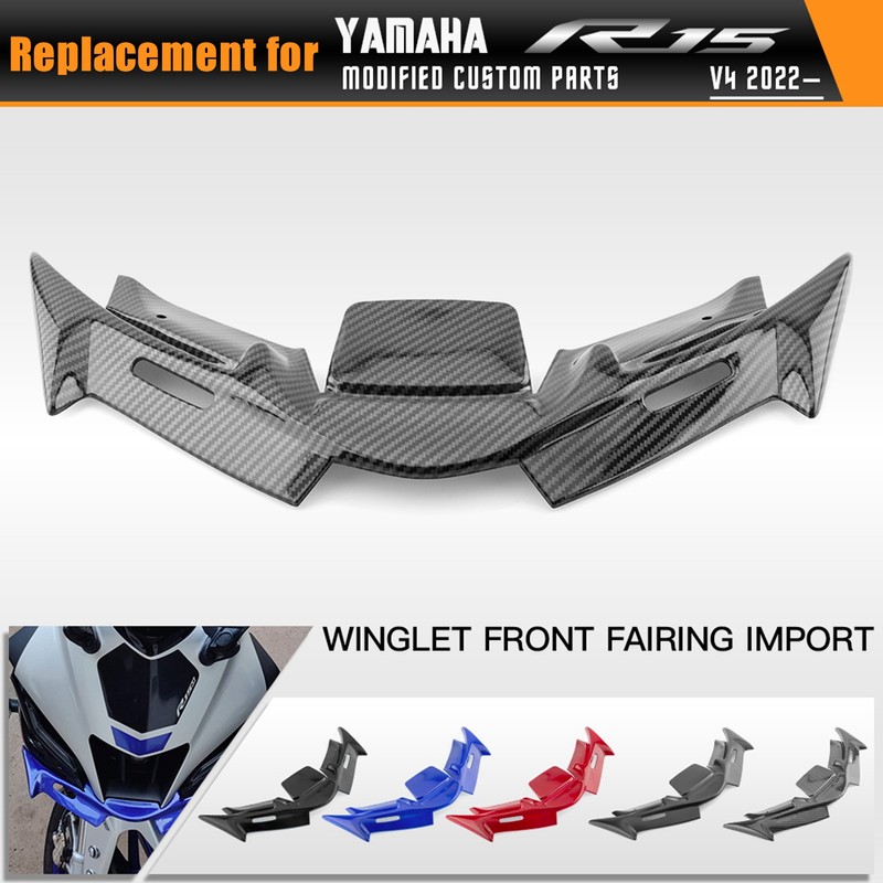 Motorcycle Front Fairing Winglets Replacement for YAMAHA YZF R15 V4.0