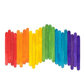 Gusto [200 Count] 4.5 Inch Colored Popsicle Sticks for Crafts - Multi-Purpose Wooden Sticks for ICES, Ice Cream, and More - (Formerly Comfy Package)