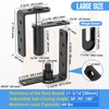 Heavy-Duty Self Closing Saloon Door Hinges, 1 Pack Black, Large