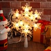 Brizled Silver Snowflake Tree Topper, 9" Christmas Tree Topper with