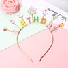 NVENF Diadema de cumpleaños para niñas, diadema de cumpleaños, corona