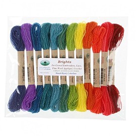 Valdani 100% Australian Virgin Wool Thread Collection Size 8 Thread 12 Brights