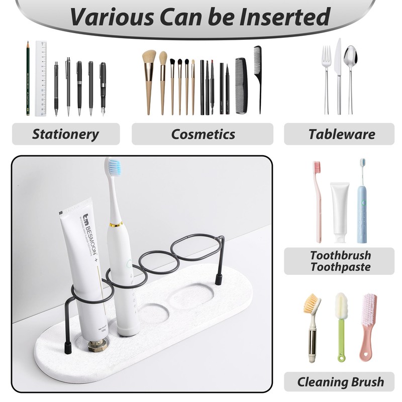 Volminex Toothbrush Holders for Bathrooms, White