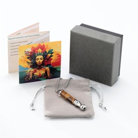 Gipfelfreund Premium Ora Smokeless Necklace, Smoking Causation Aid, Breathing Necklace for Relaxation & Stress Relief, Breathing with Air Resistance, The Easiest Way to Start, Stainless Steel