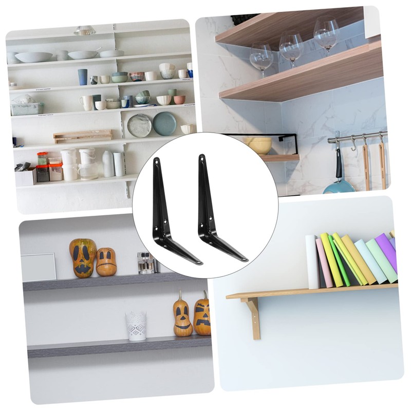 WHAMVOX 10pcs Nine Ratio Triangle Bracket Bookshelf Bracket Hidden Bracket