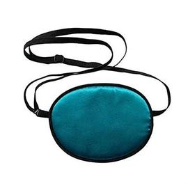 Soft Comfortable Silk Pirate Eye Patch for Adults Lazy Eye Amblyopia Strabismus Blue