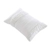 Brielle Home Lennon Textured Cotton Boudoir Decorative Throw Pillow, 12x18,
