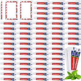 Mini Toothpaste Bulk Regular Clean Mint Toothpaste for Bad Breath, Helps Freshens Breath, Whitens Teeth Travel Size 0.18oz for Home Hotel Office School Camping