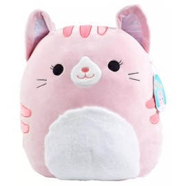 Squishmallows PAULITA 16" Pink Tabby Cat Soft Plush Large Genuine 190258