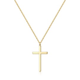 M MOOHAM Cross Pendant Necklace for Women Girls, Dainty Gold Small Tiny Cross Necklace for Women Girls, Easter Religious Christian Confirmation Baptism Gifts for Teenage Girl Jewelry