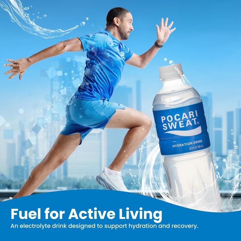 Pocari Sweat Electrolyte Drink, 24 Pack of 16.9 fl oz
