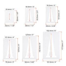 PATIKIL 25.4mm Letter Number Stencils 36pcs 35mm Wide Reusable Plastic Alphabet Number Template Set with Ring for Painting White