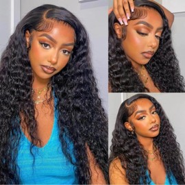 Human Hair Curly Deep Wave Human Hair Brazilian Human Hair Natural Black Color 300g