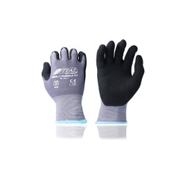 NITRAS 8800 Flexible Fit All-Round Gardening Gloves, High Abrasion Resistance, Very Good Grip, Pack of 12 Pairs, Size: 10, Black/Grey