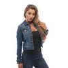 Hollywood Star Fashion Womens Basic Button Down Denim Jean Jacket