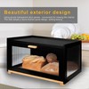 MinBoo Bread Box for Kitchen Counter, Large Bamboo Bread Storage
