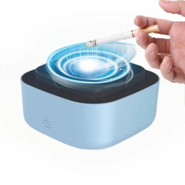 Neioaas Smokeless Ashtray - 2 In 1 Multifunctional Ashtray Air Purifier Ashtray with Filter,Multifunctional Portable Negative Ion Air Freshener for Business Car Home Office (Blue)