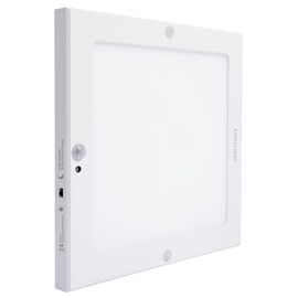 SINCELIGHT PIR LED Motion Sensor Ceiling Mounted Light Fixture, 18W Ultrathin Panel Shape, ON/Off Automatic, Dual Sensor Mode Switchable