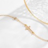 Yienate Unique Tiny Cross Bracelets Chain Gold Cross Hand Chain