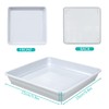 LNQ LUNIQI 10 Pcs 6 Inches Square Plastic Plant Saucer