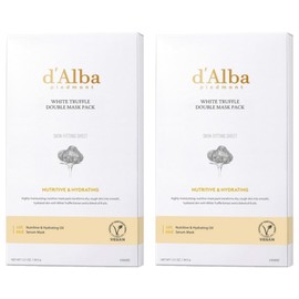Dalba White Truffle Double Nourishing Moisturizing Mask Pack, 4 packs, 2 packs / 달바 화이트 트러플 더블 영양 보습 마스크팩, 4개입, 2개