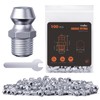 TRILINK 1/4"-28 Zerk Grease Fittings, SAE Grease Nipples with Straight,