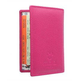 Mala Leather CARA Collection Travel Pass/Oyster Card Holder 620TC_73 Pink