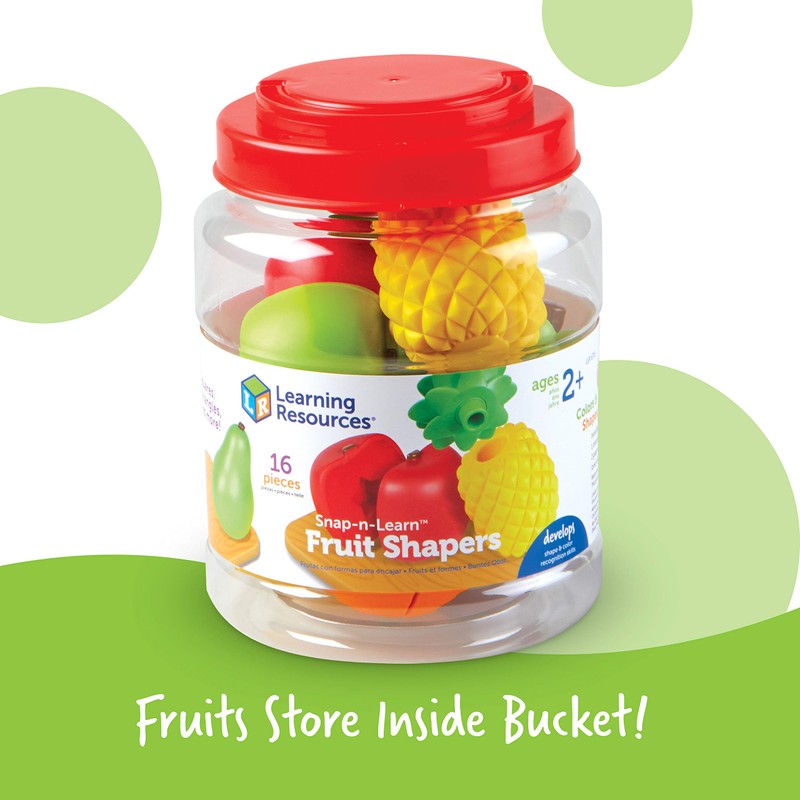 Learning Resources Snap-n-Learn Geometry Fruit Fine Motor Skills Toy for