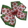 Red Watermelon Pinwheel Hair Bow 4"