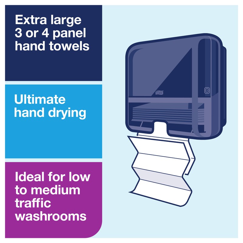 Tork Xpress Multifold Mini Hand Towel Wall Mounted Dispenser Black