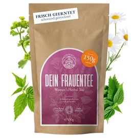 Monte Nativo Women's Tea, Herbal Tea Made from Raspberry Leaves, Lady’s Mantle, Nettle, Lemon Balm, Yarrow, Chamomile, Rose Hips, Hibiscus, Lavender and Other Herbs, Aromatic Loose Leaf Tea, 150 g