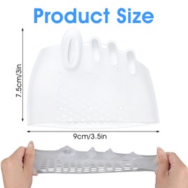 TIESOME 4PCS Silicone Toe Separators, Soft High Elasticity Toe Dividers Spreaders with Breathable Holes Foot Support Correct Comfort Corrector Tool for Women Men Overlapping Toes Bunion Relief