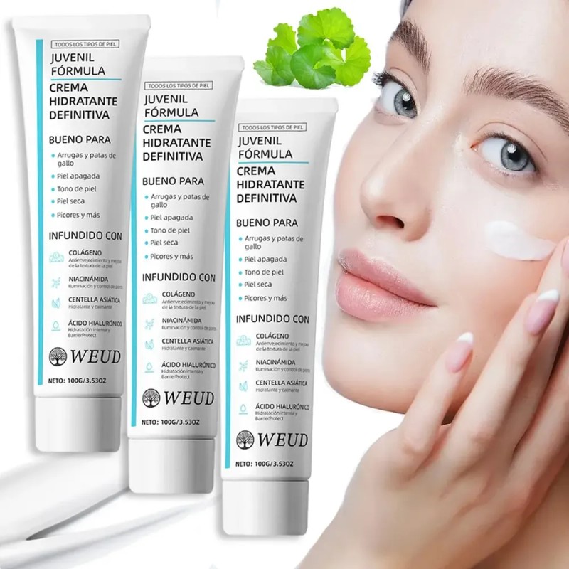 3*100g Weud Crema Hidratante Facial Care Noche Definitiva