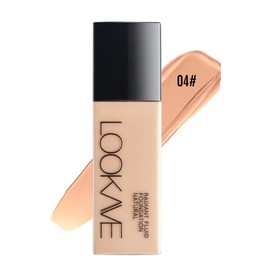 LAMUSELAND Full Coverage Foundation Makeup, Matte Liquid Waterproof Long-lasting Oil-free Foundation Stick Concealer for All Skin (04, M)