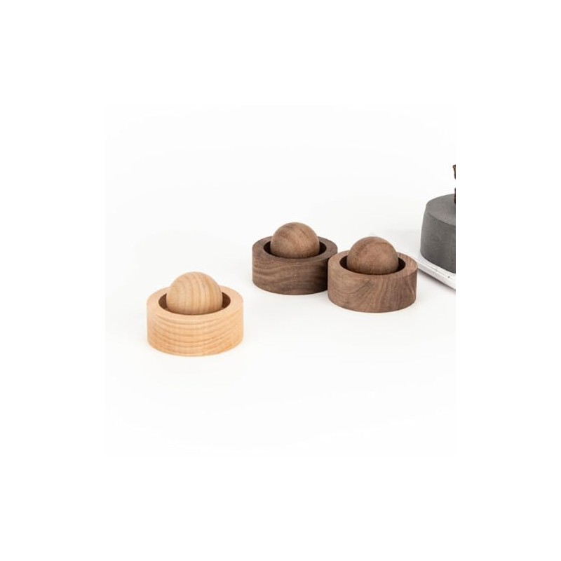 2 Pieces Wooden Essential Oil Diffusers Round Ball Aromatherapy Diffuser
