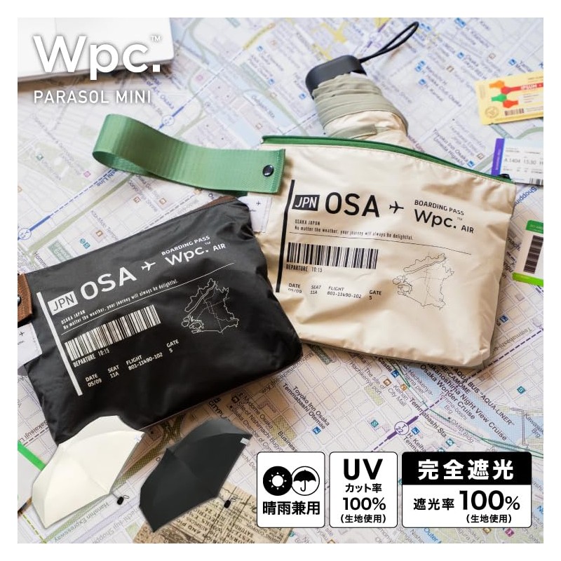[2025] Wpc. Parasol Light Filtering Travel Parasol Mini Off <100%