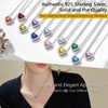 October Tourmaline Birthstone Necklace Women Cute Jewelry Silver Pendant Heart