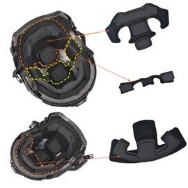 Airsoft Fast Helmet Set ，Tactical Paintball Helmet Internal Memory Foam Protective Pad Adjustable Size for Adult and Teenager (Black)