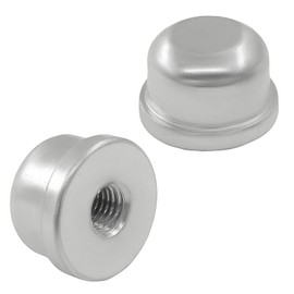 Rierdge 2 Pack Metal Lamp Finials - Classic Bronzed Decorative Knob for Lamp Shade Holder Harp, 1/4-27 Thread, for Table Lamps, Floor Lamps & Home（Silver）