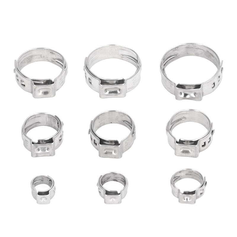 180Pcs Fuel Hose Clamps Kit Stainless Steel Injection Line Accessories
