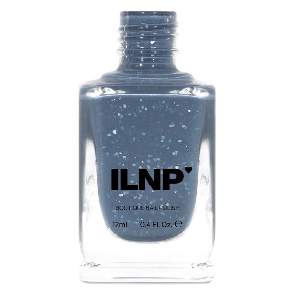 ILNP Rainy Days - Denim Blue Flakie Shimmer Nail Polish