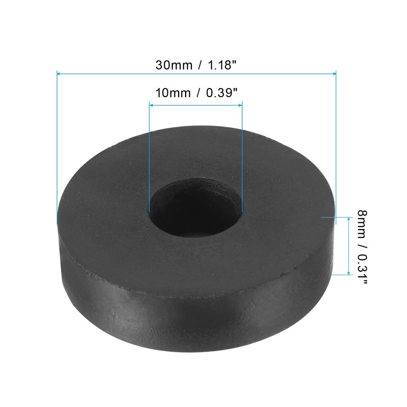 PATIKIL Anti-Vibration Washers 30mm Outer Diameter 10mm Inner Diameter 8mm