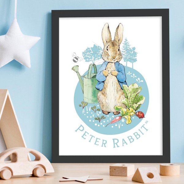 Themed Peter Rabbit Print - Peter Garden Circle Nursery Wall