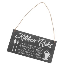 Ciieeo Rustic Kitchen Rules Sign Vintage Wooden Wall Decor for Farmhouse Kitchen Stylish Hanging Plaque and Aesthetic Home Decoration