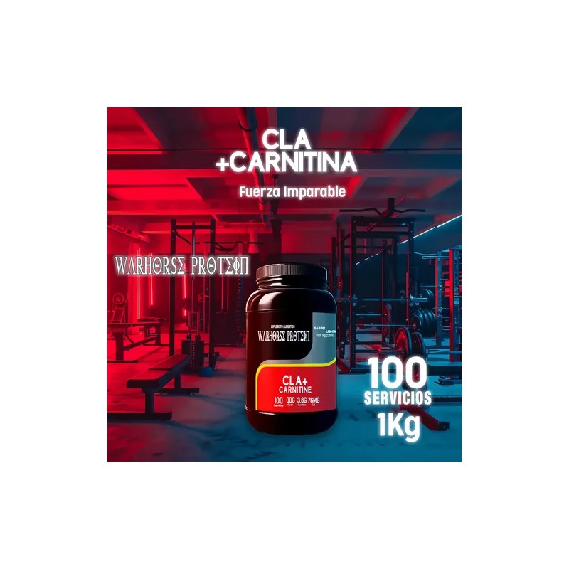 Cla + Carnitina 1kg Warhorse Suplemento 100 Servicios Varios