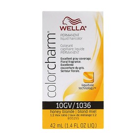 Wella Color Charm Permanent 10GV/1036 Honey Blonde 1.4 oz-2pack