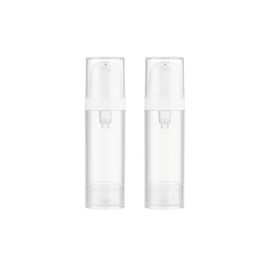 Sndperiexam 1 PC White Empty Reusable Airless Vacuum Pump Bottle, Travel Cream Lotion Toner Foundation Liquid Container (10ml)