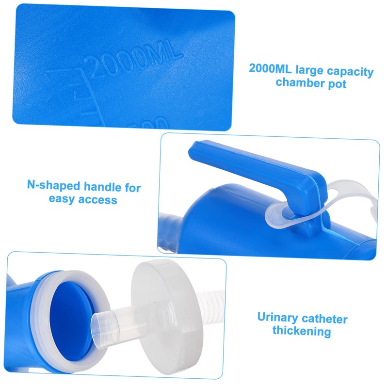 Mikinona Portable Women Urinal Bottle with Integrated Handle Large Capacity
