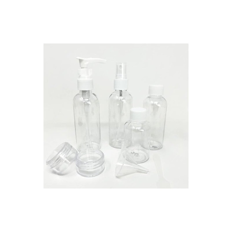 Leak-Proof Refillable Travel Bottles Set | Reusable Clear Plastic Containers