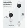 Pawfly 5 Pack Retractable Keychain, Retractable Badge Reel, Heavy Duty
